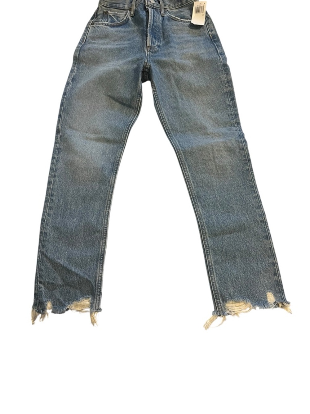 Agolde Riley Cropped High Rise Straight Jeans - Picture 2 of 10